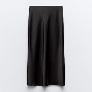 Zara midi satin skirt XS